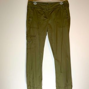 New York & Company Chino Capri Pants Moss Green